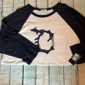 NWT Livnfresh LIVNFRESH.COM XXL 2XL Raglan Baseball T-shirt with 3/4 sleeves